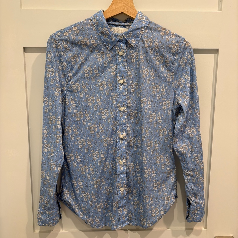 J.Crew Liberty Print Light Blue Floral Button-Down Shirt - Picture 2 of 4